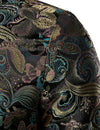 Men's Vintage Embroidered Satin Flight Bomber Jacket Coat