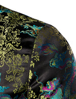Men's Vintage Embroidered Satin Flight Bomber Jacket Coat