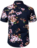 Men's Flower Print Hawaiian Shirt & Shorts Set