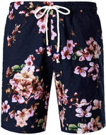 Men's Flower Print Hawaiian Shirt & Shorts Set