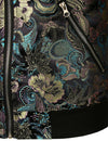Men's Vintage Embroidered Satin Flight Bomber Jacket Coat