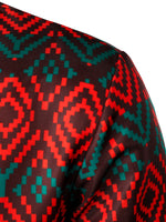 Men's Christmas Print Regular Fit Long Sleeve Shirt