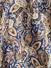 Men's Vintage Paisley Pocket Holiday Cotton Short Sleeve Shirt