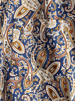Men's Vintage Paisley Pocket Holiday Cotton Short Sleeve Shirt