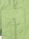 Men’s Pocket Linen Cuban Guayabera Summer Camp Button Up Short Sleeve Casual Shirt