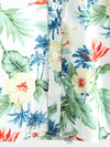 Men's Tropical Floral White Pocket Holiday Cotton Shirt