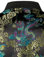 Men's Vintage Embroidered Satin Flight Bomber Jacket Coat