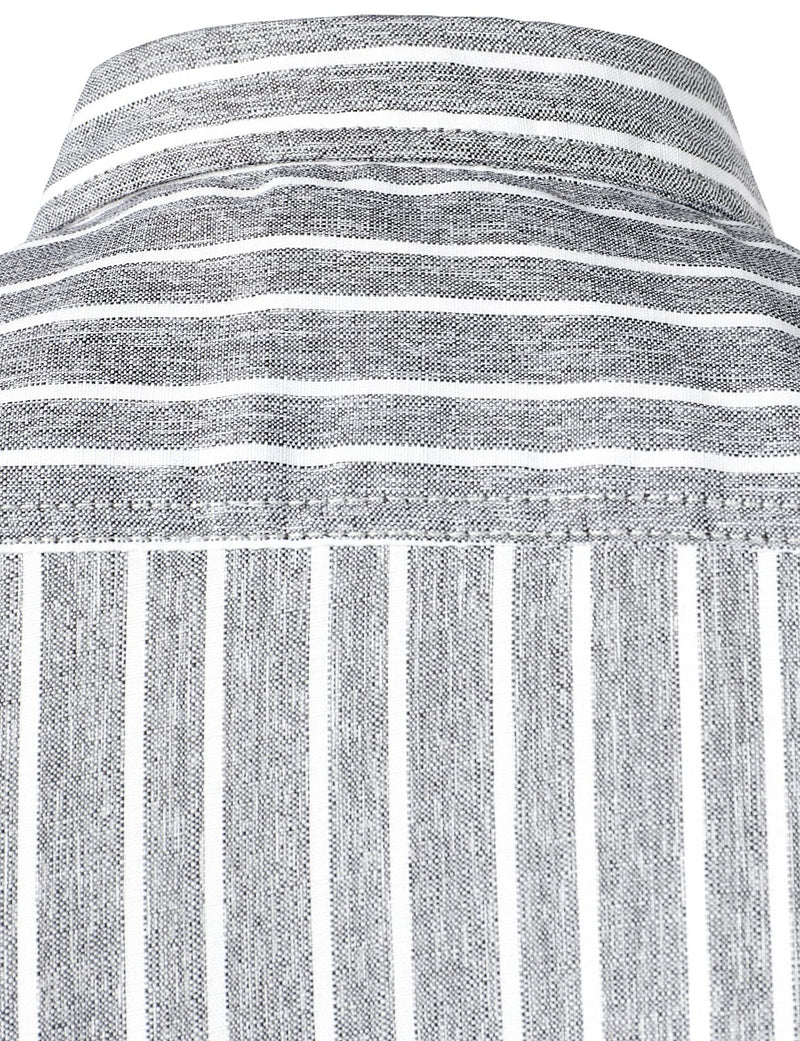 Men's Long Sleeve Classic Casual Cotton Striped Shirt