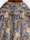 Men's Vintage Paisley Pocket Holiday Cotton Short Sleeve Shirt