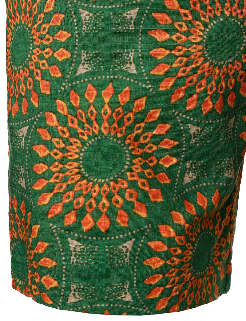 Men's Flower Casual Button Down Hawaiian Shirts&Shorts