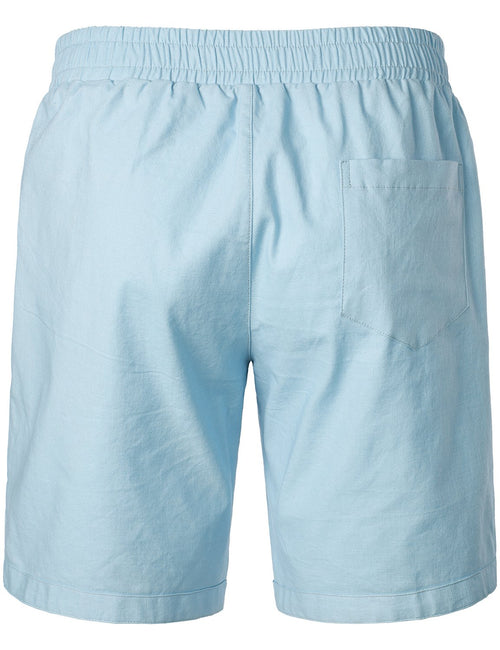 Men's Solid Color Linen Cotton Casual Shorts