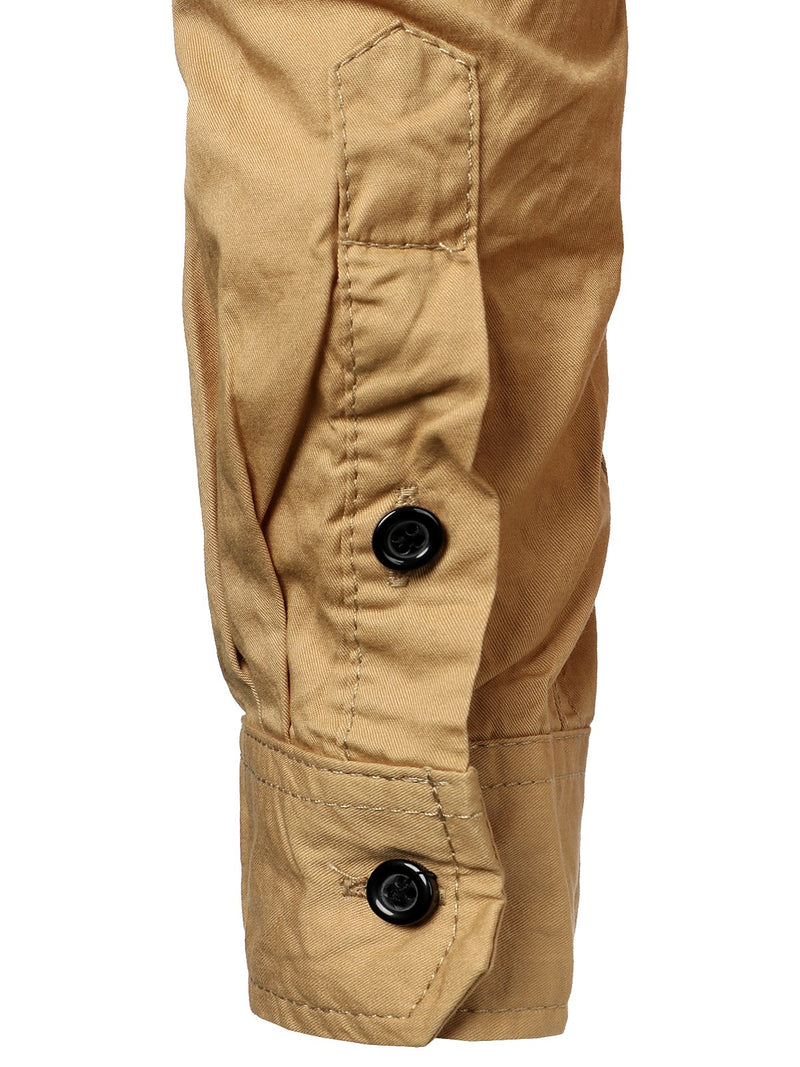 Men's Cotton Lapel Outdoor Casual Long Sleeve Shirt