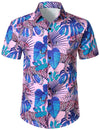 Men's Casual Leopard Hawaiian Shirt & Shorts Set