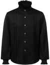 Mens Ruffle Pirate Shirts Medieval Renaissance Cosplay Costume Steampunk Victorian Tops