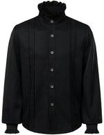 Mens Ruffle Pirate Shirts Medieval Renaissance Cosplay Costume Steampunk Victorian Tops