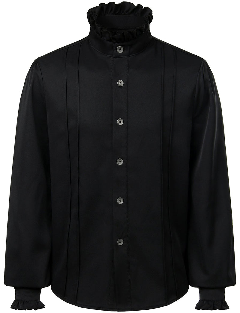 Mens Ruffle Pirate Shirts Medieval Renaissance Cosplay Costume Steampunk Victorian Tops