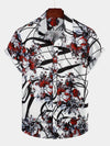Men's Floral Short Sleeve Casual Shirt