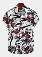 Men's Floral Short Sleeve Casual Shirt