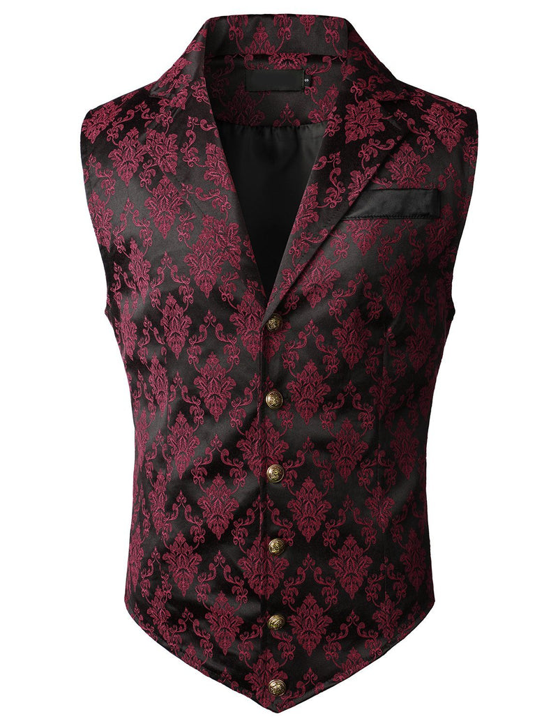 Mens Victorian Suit Vest Steampunk Gothic Waistcoat