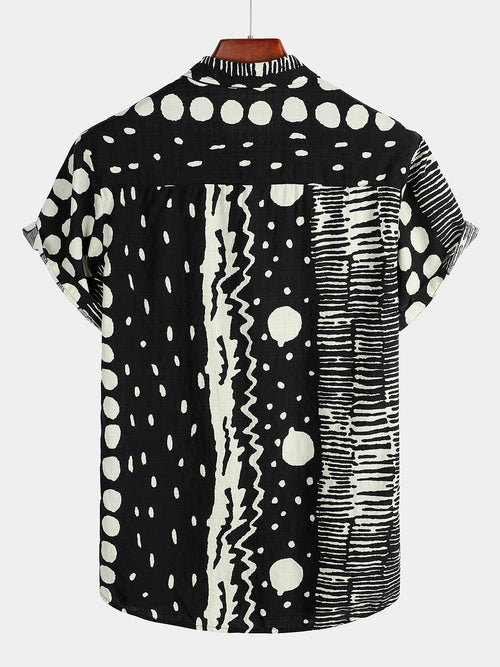 Men's Short Sleeve Polka Dots Shirt