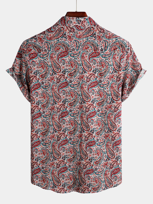 Men's Classic Paisley Print Cotton Shirt