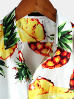 Men's Casual Pineapple Pattern Cotton Shirt