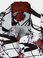 Men's Floral Short Sleeve Casual Shirt