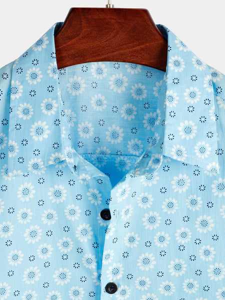 Men's Floral Cotton Tropical Hawaiian Short Sleeve Shirt – joliplacard