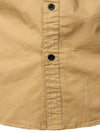 Men's Cotton Lapel Outdoor Casual Long Sleeve Shirt