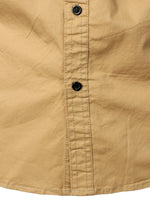 Men's Cotton Lapel Outdoor Casual Long Sleeve Shirt