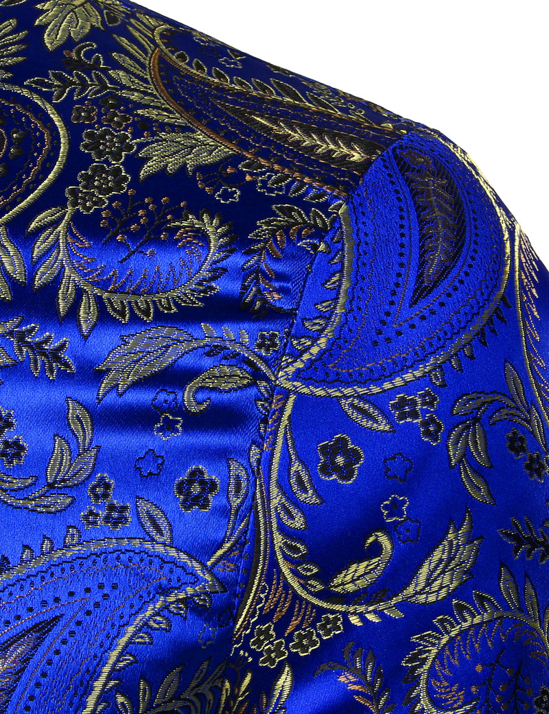 Men's Vintage Embroidered Satin Flight Bomber Jacket Coat
