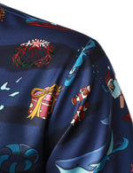Men's Seaside Santa Holiday Claus Short Sleeve Shirt