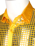 Men's Dress Shirt Sequins Button Down Shirts Disco Party Costume