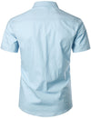 Men's Solid Color Linen Cotton Pocket Short Sleeve Shirts&Shorts