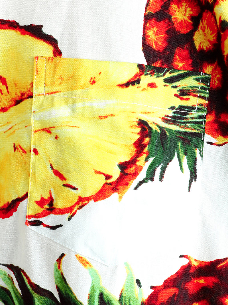 Men's Casual Pineapple Pattern Cotton Shirt