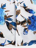 Men's Floral Printed Casual Cotton Short Sleeve Shirt