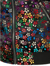 Men's Vintage Embroidered Satin Flight Bomber Jacket Coat