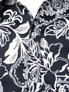 Men's Floral Cotton Casual Button Up Long Sleeve Shirt