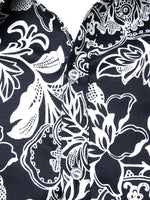 Men's Floral Cotton Casual Button Up Long Sleeve Shirt