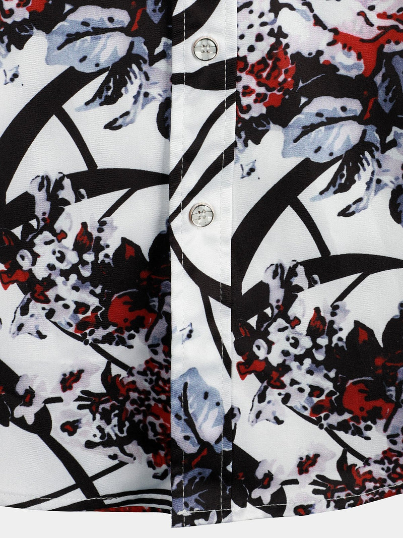 Men's Floral Short Sleeve Casual Shirt