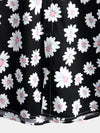 Men's Floral Daisy Print Tropical Hawaiian Cotton Flower Shirt