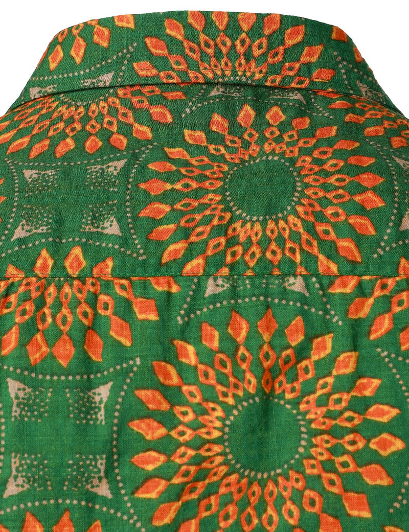 Men's Flower Casual Button Down Hawaiian Shirts&Shorts