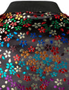 Men's Vintage Embroidered Satin Flight Bomber Jacket Coat