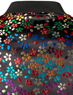 Men's Vintage Embroidered Satin Flight Bomber Jacket Coat