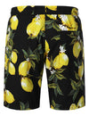 Men's Lemon Print Cotton Hawaiian Shirt & Shorts Set