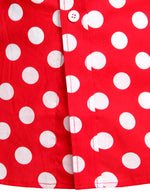 Men's Polka Dots Pocket Cotton Long Sleeve Shirt