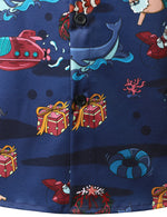 Men's Seaside Santa Holiday Claus Short Sleeve Shirt