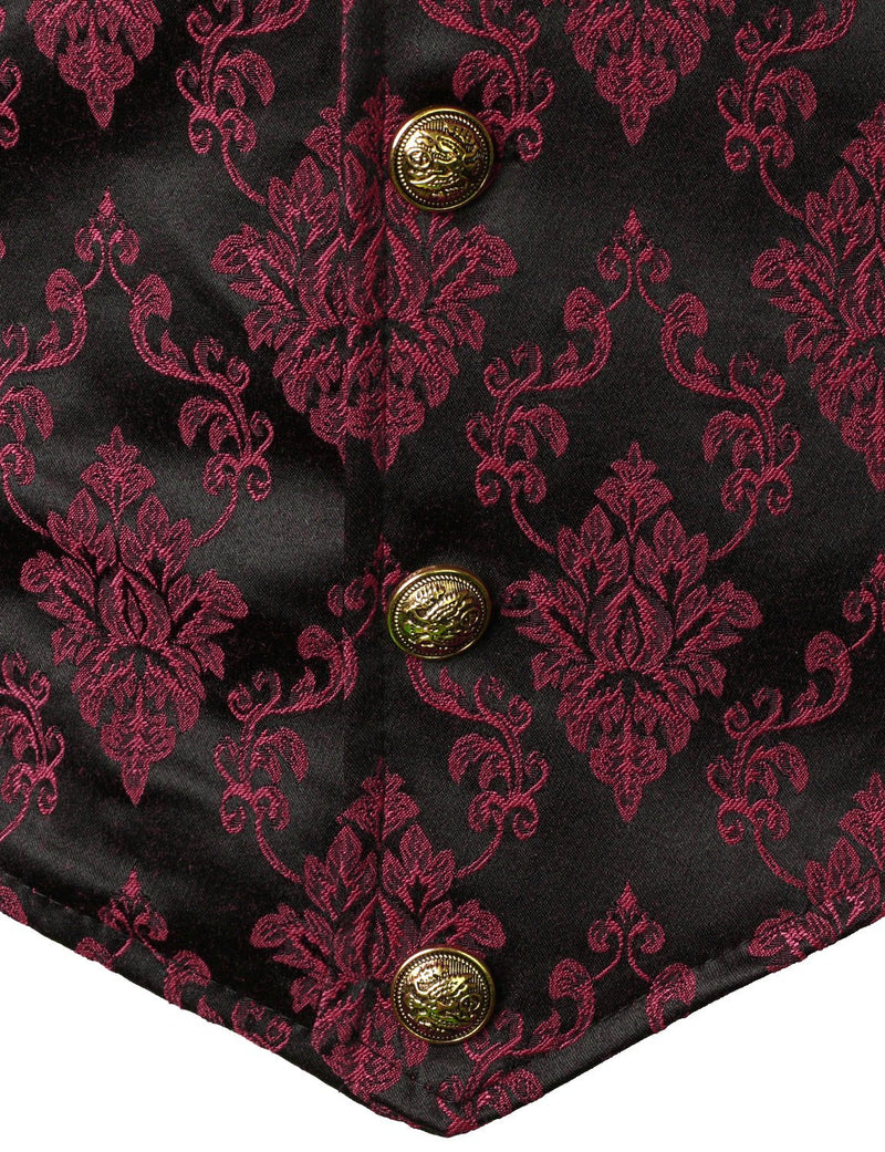 Mens Victorian Suit Vest Steampunk Gothic Waistcoat
