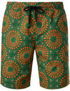 Men's Flower Casual Button Down Hawaiian Shirts&Shorts