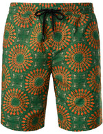 Men's Flower Casual Button Down Hawaiian Shirts&Shorts